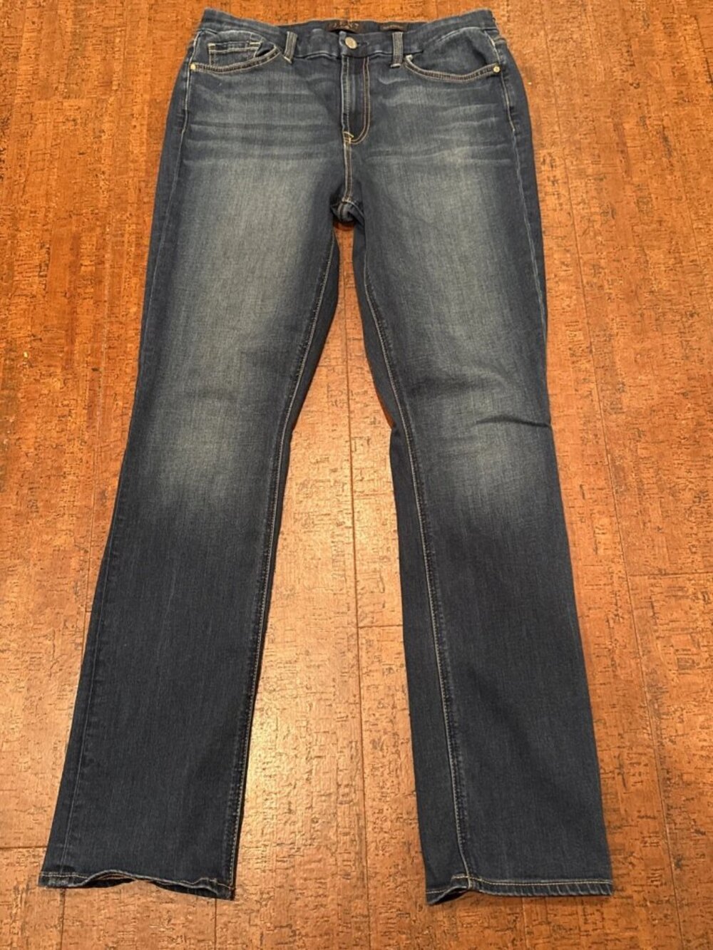 Jen 7 For All Mankind 10 Slim Straight Jeans Denim